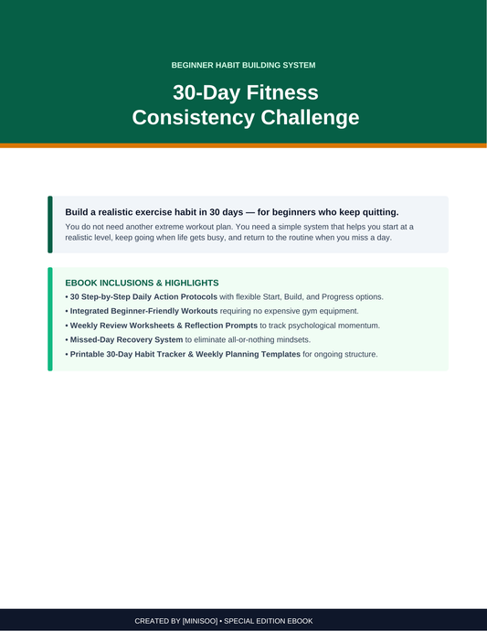30-Day Fitness Consistency Challenge | Beginner Home Workout & Habit Tracker